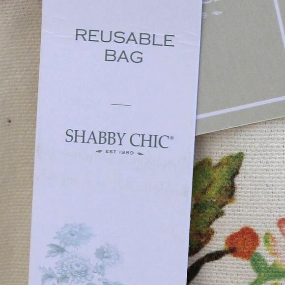 Shabby Chic Canvas Shopper Tote Bag Cotton Canvas Cottage Prairie Farmhouse - Picture 5 of 8